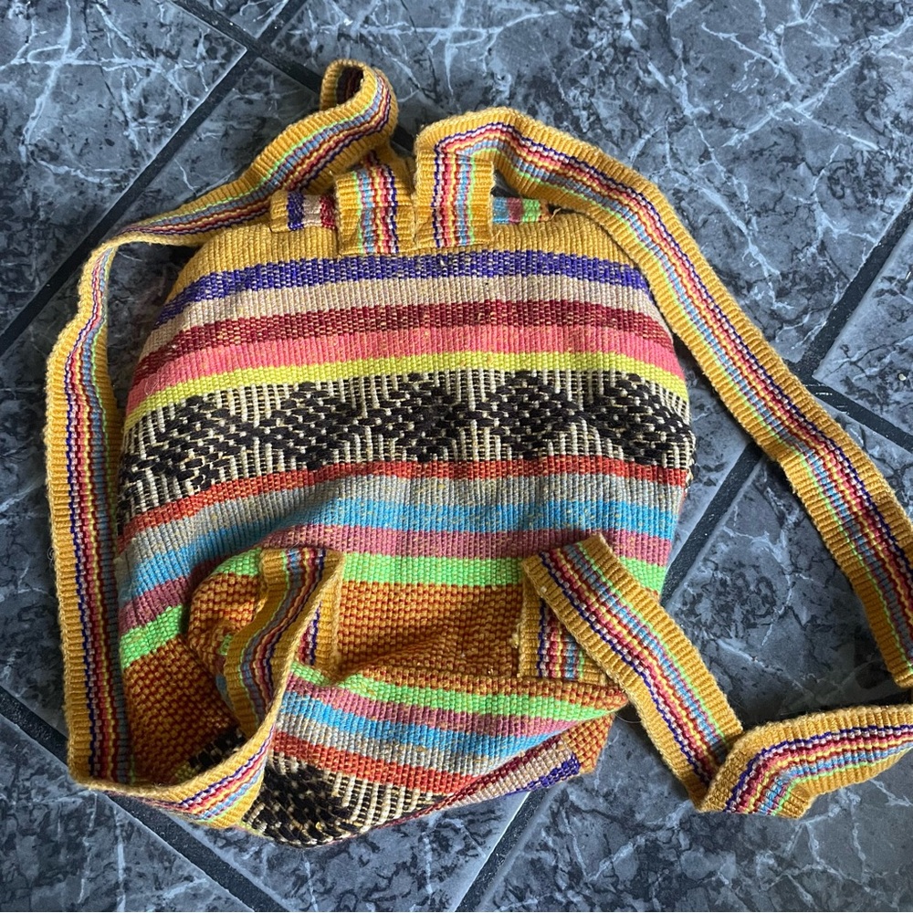 Colorful Striped Backpack - Picture 4 of 4